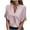 Pink, variant on Trendy Striped Shirts for Women V Neck Split Short Sleeve Dressy Casual Blouses Summer Tops Loose Fit (XL, Pink)