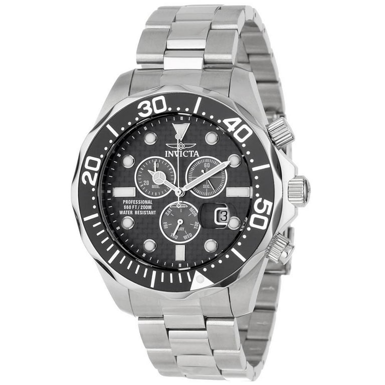 Invicta 12568 Men's Pro Diver Chronograph Dive Black Dial