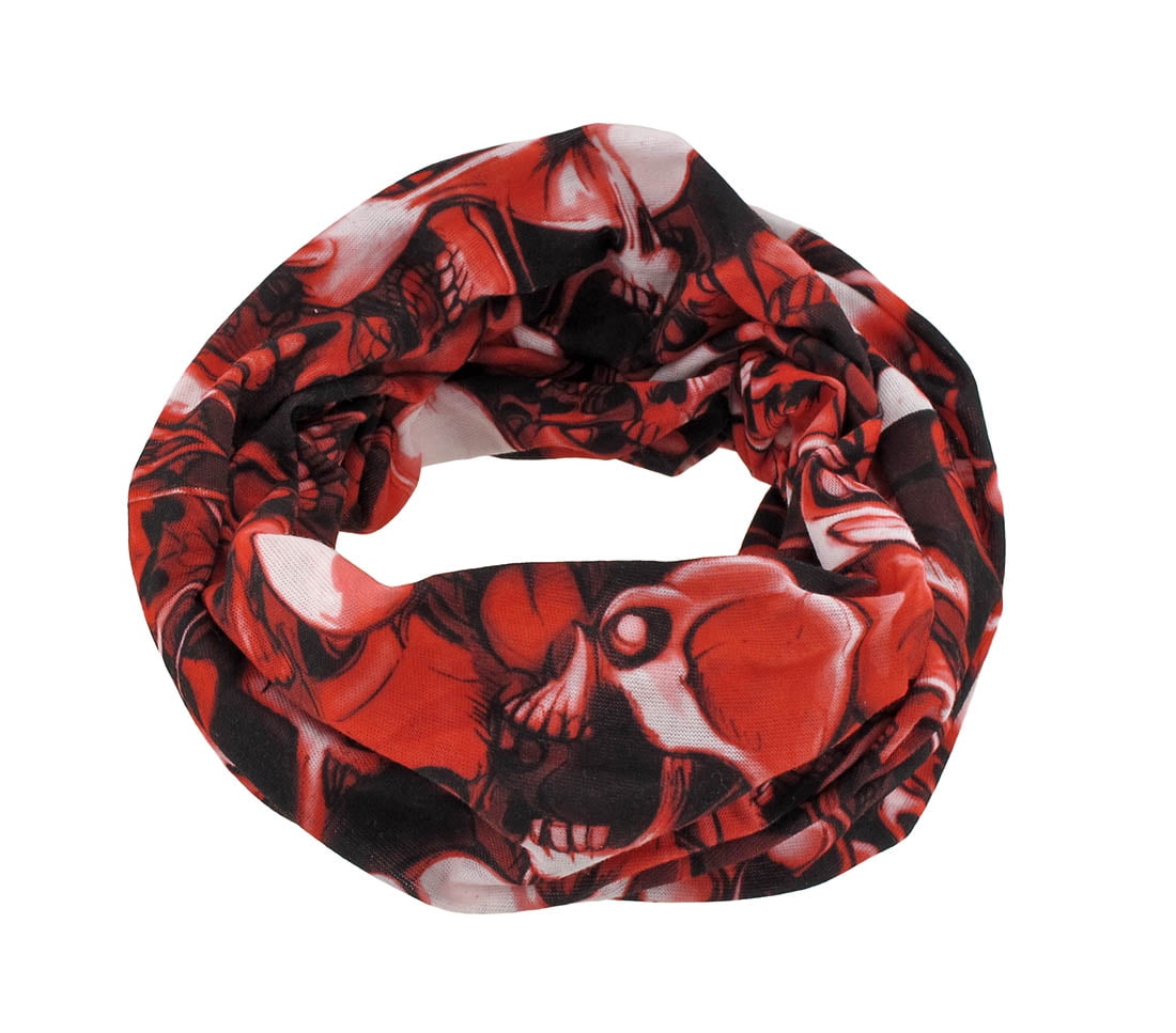 Red /& White #8 Skull /& Bird Bandana Bandanna Head Scarf Neck Scarf