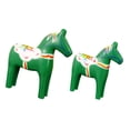 thumbnail image 2 of Conjunto de 2 estatuas de caballos para decoración de interiores, adorno de oficina, figura de animal. verde, 2 of 8