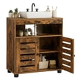 thumbnail image 4 of VASAGLE Mueble de Lavabo, Mueble de Baño, Armario de Almacenamiento, 30 x 60 x 64 cm, Apto para Lavabos sin Pedestal, con 2 Puertas de Persiana, Tablero Ajustable, Marrón Rústico, 4 of 9