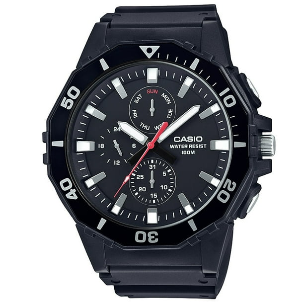 casio watch black face