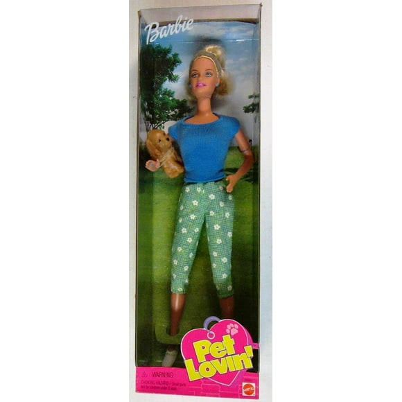 Muñeca Barbie Pet Lovin' con perro pequeño