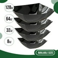 thumbnail image 7 of Exquisite 128 Oz Black Square Plastic Serving Bowls 6 Pack | Large Disposable Bowls For Parties & Buffets, 7 of 7