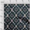 thumbnail image 1 of oneOone Polyester Lycra Fabric Geometric Kasuri Decor Fabric Printed BTY 56 Inch Wide, 1 of 4