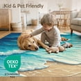 thumbnail image 4 of ODIKA 6'x9' Beach Themed Nautical Washable Area Rug Non-Slip, Easy Care, for Family Room, Living Mater Bedroom, 4 of 7