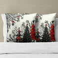 thumbnail image 6 of Christmas Tree Pillow Cover 20x20 Inch Set of 2, Rustic Red Black Plaid Xmas Tree Winter Holiday Pillow Case Cotton Cushion Covers for Living Room Bedroom Sofa Couch Car Decor, 6 of 6