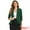 Dark Green, variant on DARING DIVA Women's Draped Collar Open Front Blazer Ruffle Jacket XS Black