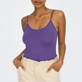 thumbnail image 4 of WULMLEO Women Scoop Neck Tank Top Adjustable Spaghetti Straps Sleeveless Cami Undershirt Loose Fit Casual Shirts Summer 2026 Purple XL, 4 of 6