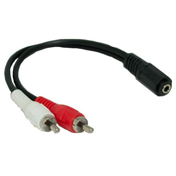 Leader de Câble SR105-136I 6in 3,5 mm Stéréo Femelle à 2 RCA Câble Audio Mâle