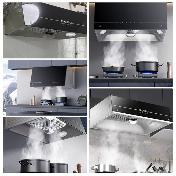 Pawsdot Universal LED Range Hood Light Glass ABS Soft Lighting for Kitchen