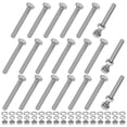 thumbnail image 1 of Uxcell 20-Pack Tornillo de Cabeza Hexagonal con Tuercas, Arandelas Planas y de Bloqueo M6x50mm Kit de Tornillos de Acero Inoxidable Totalmente Roscados Métricos, 1 of 1