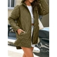 thumbnail image 6 of Long Jackets for Women Fashion Winter Coat for Women Business Casual Diamond Quilted Hooded Lightweight Jackets, 6 of 7