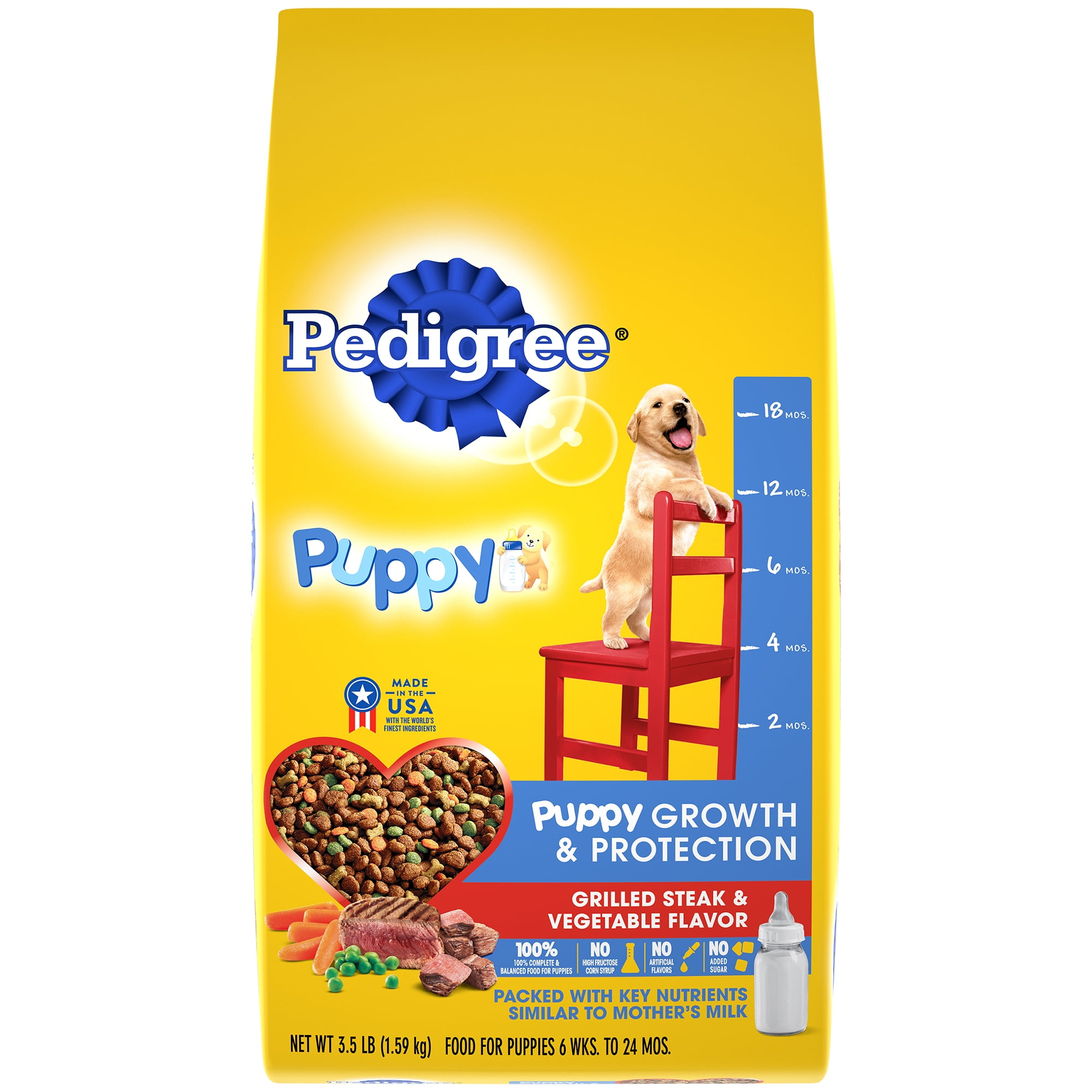 PEDIGREE Puppy Growth & Protection Dry Dog Food Grilled Steak