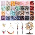 thumbnail image 1 of Kit de fabricación de joyas de cristal de 1400 piezas, cuentas de piedras preciosas de 28 colores para hacer joyas, cuentas de piedra irregulares para hacer collares, pulseras, anillos y pendientes, 1 of 5