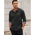 thumbnail image 2 of COOFANDY Long Sleeve Button Up Shirts for Men Slim Fit Denim Shirt Casual Shirt, 2 of 6
