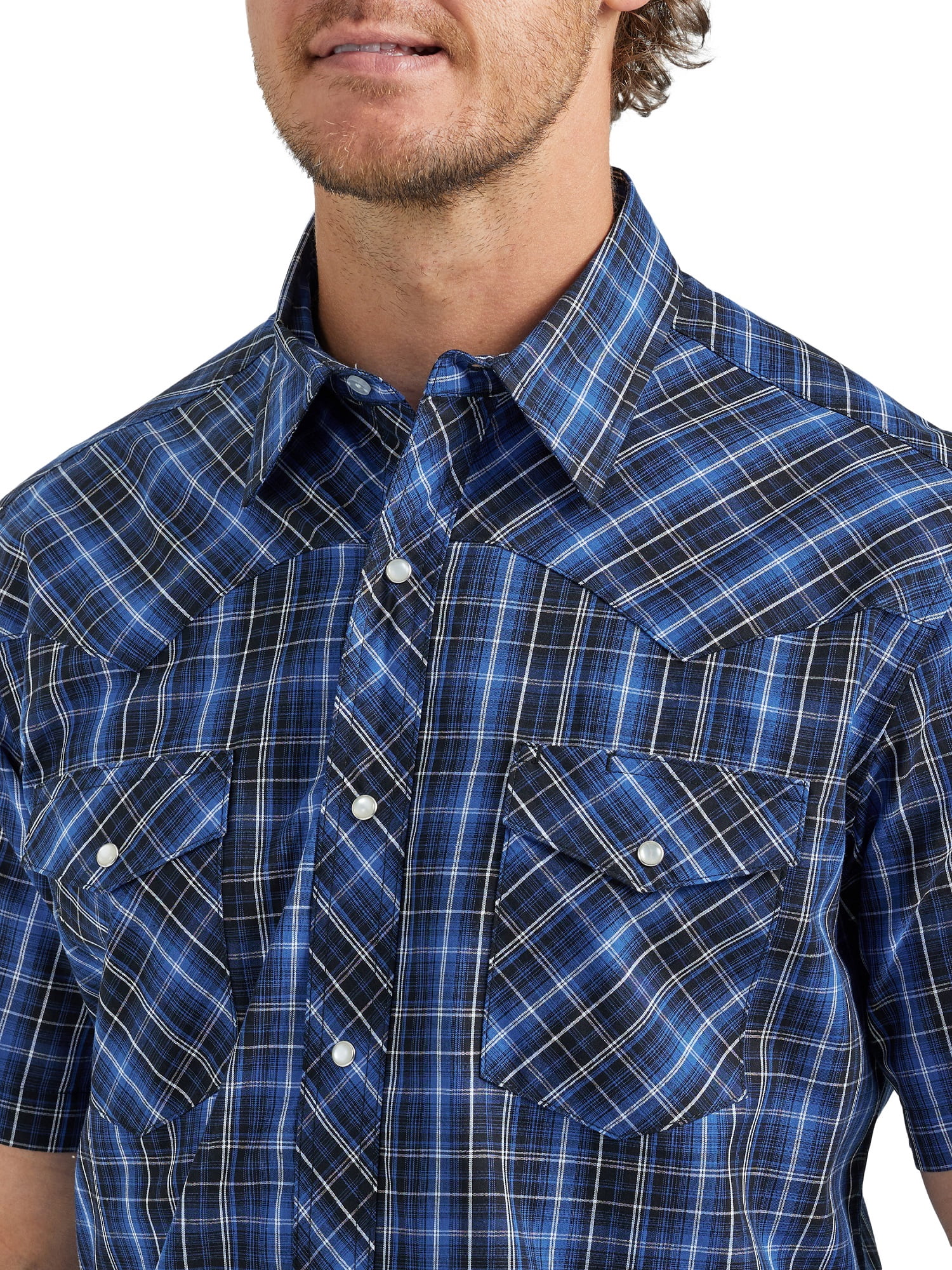 Wrangler® Men's and Big Men's Regular Fit Short Sleeve Western Shirt, Sizes S-5XL