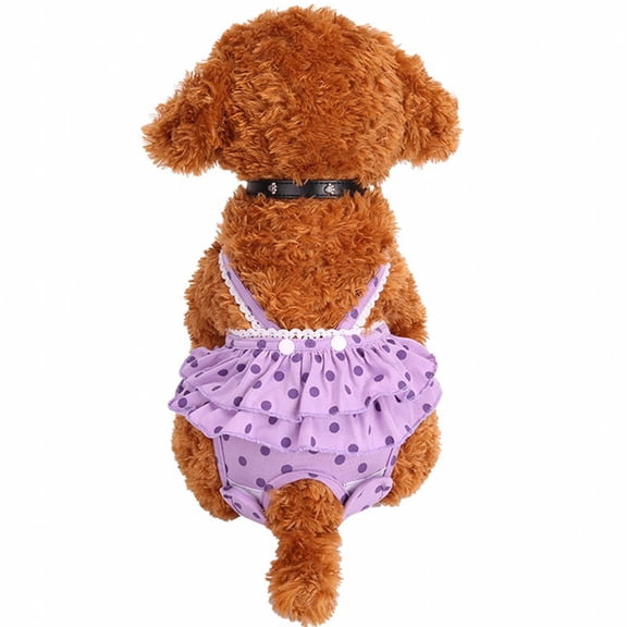 GASTROPOD 2026 New Dog Pants Washable and Reusable Washable Dog Nappies High-Quality Fabric Dog Underwear for Indoor Travel Purple Xxl