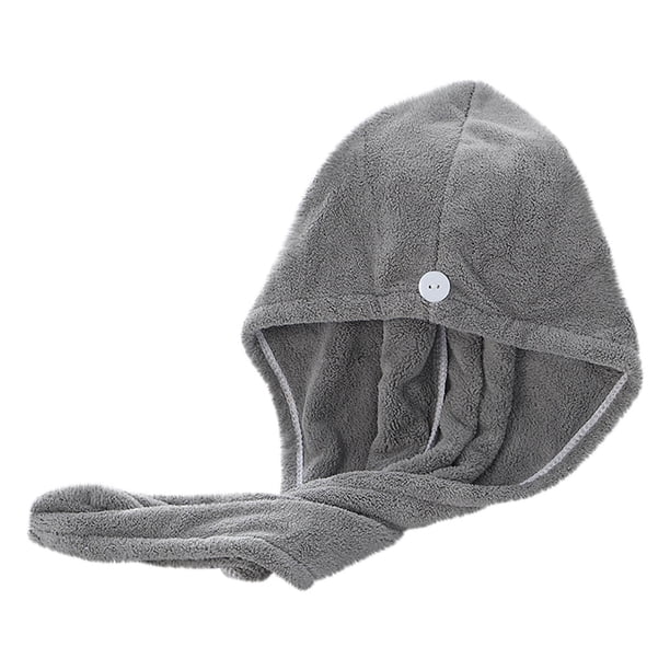 Xihbxyly Toalla de Pelo de Terciopelo Coral, Secado Rápido, Suave y Absorbente, Cierre de Botón Seguro, No Necesita Secador, Ideal para Baño, Facial y Viajes, para Hombre y Mujer, 25 X 65 Cm.