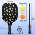 thumbnail image 4 of Pickleball Paddles Set,Pioneer Flower Floral Print Pattern Fiberglass Surface Pickleball Racket Set with 2 Indoor Outdoor Pickleball Balls and Pickleball Bag,Pickle-ball Equipment, 4 of 6