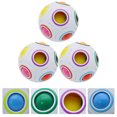 thumbnail image 3 of 3Pcs Rainbow Ball Funny Cube Football Toy Fidget Toy Puzzle Stress Relief Ball, 3 of 8