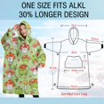 thumbnail image 4 of Oversized Wearable Blanket Hoodie,Red Mushroom Frog Green Pattern Sherpa Blanket Hoodie with Super Pockets,Super Warm Fuzzy Pullover for Women & Men, 4 of 6
