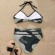 thumbnail image 3 of Gibobby Conjunto de Bikini para Mujer Nuevo traje de baño para mujer, moda Retro, estampado de , Sexy, cuello colgante, Bikini dividido, traje de baño(Camuflaje,CH), 3 of 5
