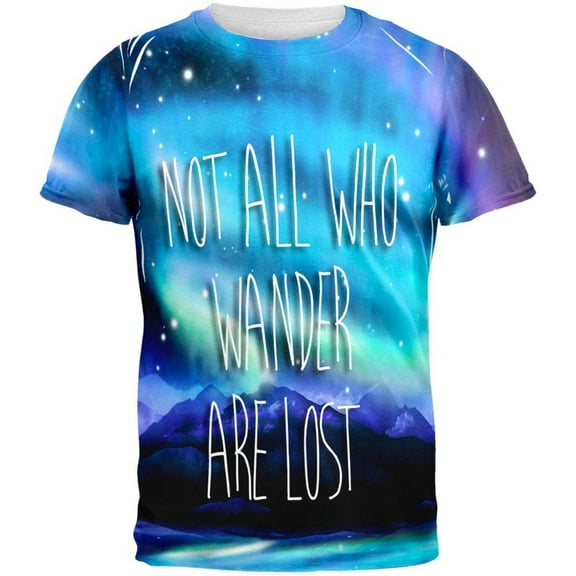 Not All Who Wander Are Lost All Over Adult T-Shirt - Medium