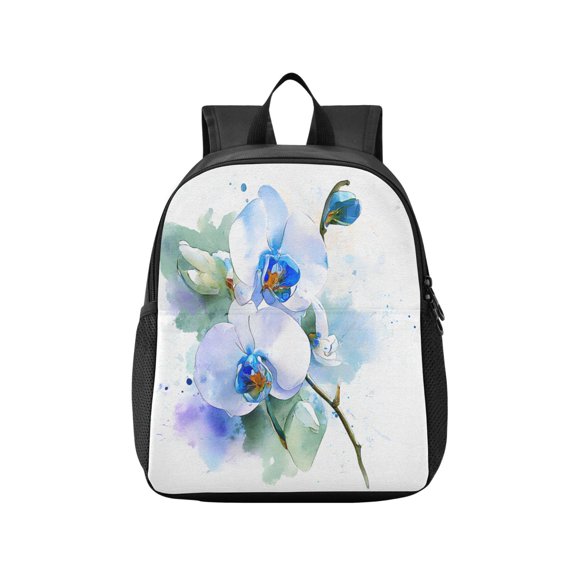 Toddler Backpack Beautiful White Orchid Waterproof Lightweight Backpack Casual Mini Daypack for Daycare & Travel