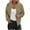 Beige F, variant on Womens Jackets Solid Color Long Sleeve Zip Up Jacket with Pocket Casual Cropped Coats for Women Beige G XL