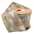 thumbnail image 2 of LaRibbons 2 1/2" Wired Ribbon | "Tree Grove" Natural/White | 10 Yard Roll, 2 of 6
