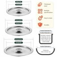 thumbnail image 3 of 20/22/24cm Cookware Lid Cooking Pot Cover Wok Cover Frying Pan Lid Flat Pan Cover Stainless Steel Lid For Bowls Basins, 3 of 9