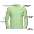 thumbnail image 5 of Whitewater Lightweight Moisture Wicking Long Sleeve Fishing Shirt with UPF 50 (Reef, Medium), 5 of 6