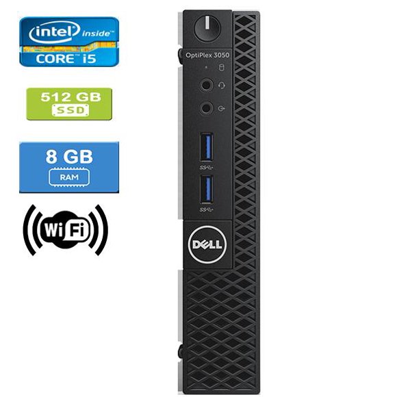 Refurbished: DELL 3050 MICRO Intel Core i5-6500T 2.50 GHz, 8GB, 512GB SSD, Win 10 Pro