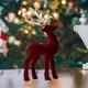 thumbnail image 4 of Adornos colgantes de alce para árbol de Navidad, manualidades decorativas con purpurina Rojo, 4 of 6