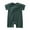 Dark Green, variant on LIIPEE Boys Girls Onesie Summer Comfort Ribbed Short Sleeve Solid Color Round Neck Button Down With Pocket Romper Girls Breathable Daily One-Pieces,Beige,0-3 Months