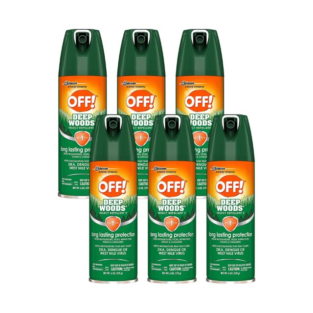 ¡DESACTIVADO el repelente de insectos! Aerosol V Ticks de Deep Woods, 177 ml, 6 unidades