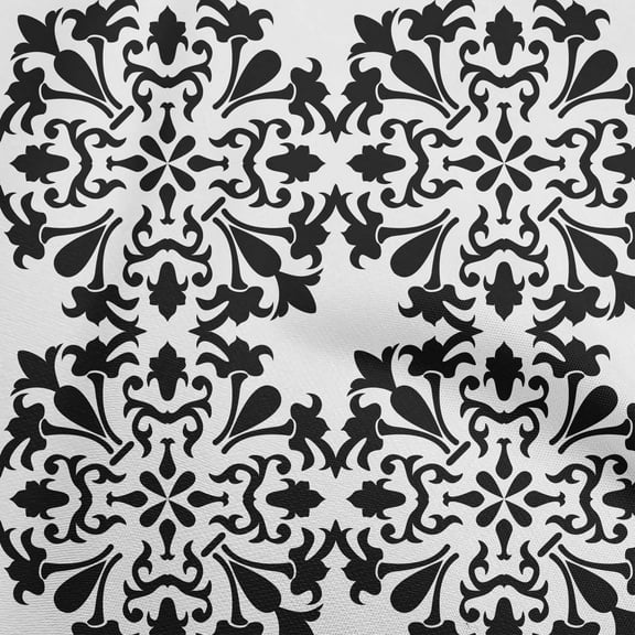 oneOone Polyester Spandex Black Fabric Asian Mosaic Sewing Fabric By The Yard Printed Diy Clothing Sewing Supplies 56 Inch Wide