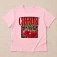 thumbnail image 3 of Women’s Cherry Leopard Graphic T-Shirt, Short Sleeve Crew Neck Tee, 3 of 9