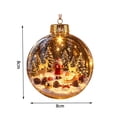 thumbnail image 3 of Clear Christmas Diorama Bauble Ornament 2D Winter Scene Festive Christmas Tree Hanging Decor for Mantel Window Holiday Gift Idea, 3.15In #, 3 of 7
