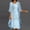 5-Blue-Womens Summer Wedding Guest Dresses, variant on Champagne Dresses for Women Wedding Crew Neck Half Sleeve Champagne Dresses Below the Knee Midi Dresses Swing Party Dress Prom Dresses Polyester Flowy Graduation Dresses Solid Semi Formal Dress