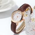 thumbnail image 2 of Reloj de mujer Relojes de cuarzo árabes pequeños de moda Relojes de pulsera con correa de cuero, 2 of 5