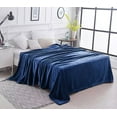 thumbnail image 4 of Soft Blanket Solid Color Coral Fleece Plush Microfiber Blanket, 4 of 7