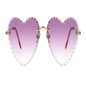 Foster Grant Women's Heart Rose Gold Sunglasses