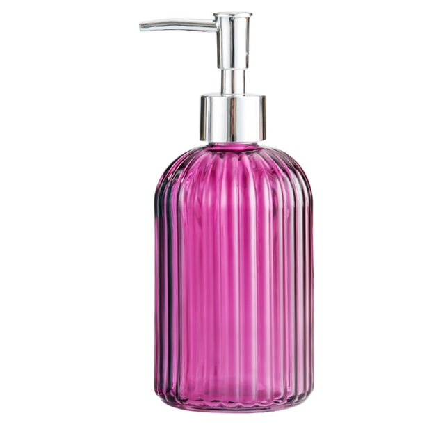 MasteelfCA Distributeurs de Savon pour les Mains Rechargeables Bouteille à Pompe en Verre Distributeur de Shampoing 440 ml