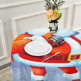 thumbnail image 6 of Dreamtimes 60" Christmas Santa Round Tablecloth, Waterproof Stain and Wrinkle Resistant Washable Decorative Table Covers for Kitchen Dining Tabletop Party Outdoor Picnic, 6 of 7