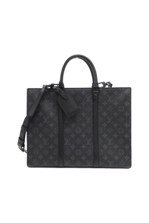 Pre-Owned Louis Vuitton Monogram Eclipse Sac Plat Horizontal Zip M45265 Handbag