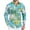 Fluorescent Green, variant on Mens Hawaiian Shirts Tropical Print Long Sleeve Button Down Summer Shirt Casual Stylish Beach Vacation Blouses