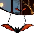 thumbnail image 2 of 1 Pc Halloween Bat Window Hanging Hanging Bats Halloween Decorations Outdoor Plastic Bats Bat Decorations Perfect for Halloween Hanging Tree Decor, 7.87 Inch, Orange, 2 of 7