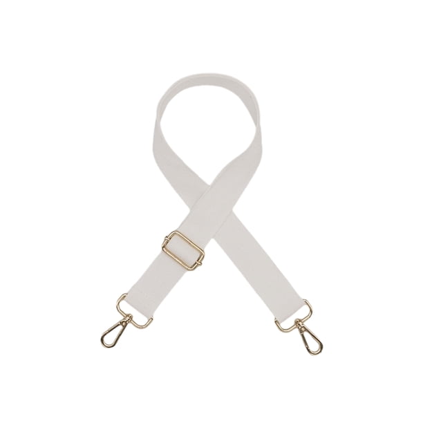 Sonducket Bolso de hombro de algodón con correa para niñas, bolso informal de diseño Simple, banda ajustable con hebillas, reparación de Viajes, Equipaje y Accesorios Varios Blanco